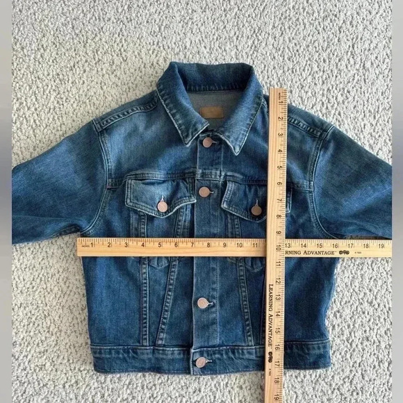 MOTHER DENIM THE BIG SHORTY DENIM JACKET IN LOVE BOMBS WOMEN’S SIZE XS - Picture 5 of 11